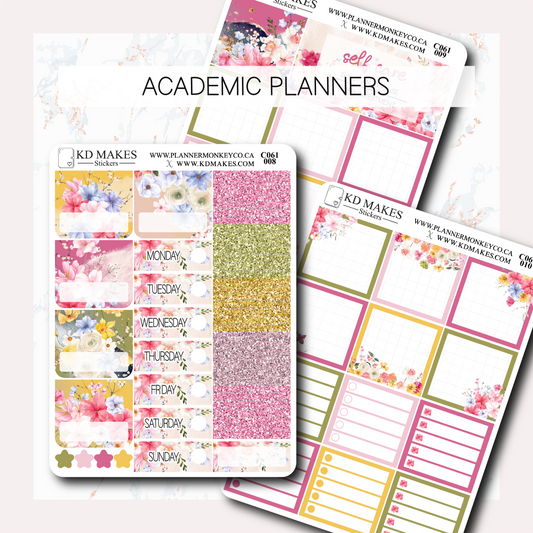 PLANNERMONKEYCO SELF CARE ISN'T SELFISH COLLAB - ACADEMIC WEEKLY KIT