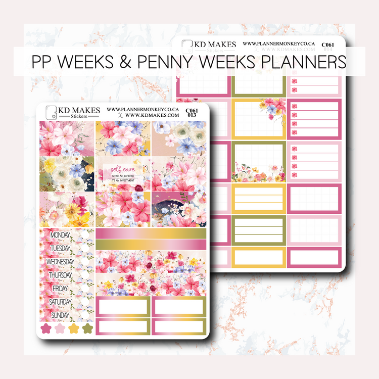 PLANNERMONKEYCO SELF CARE ISN'T SELFISH COLLAB - PP WEEKS & PENNY WEEKS WEEKLY KIT