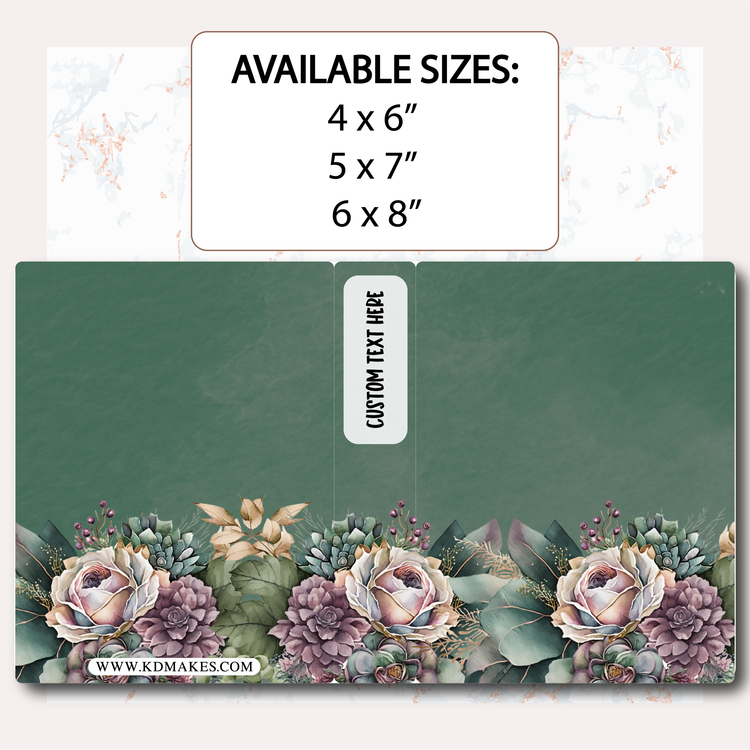 C062 | EMERALD GREEN & PURPLE FLOWERS - STICKER ALBUM