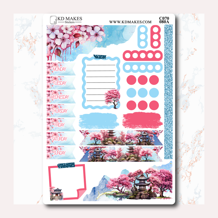 C070 | CHERRY BLOSSOM | JOURNALING KIT WITH DATE COVERS