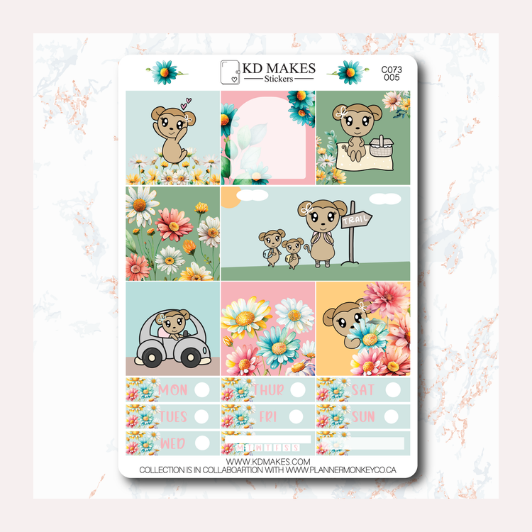 C073 | COLOURFUL DAISIES | B6 WEEKLY KIT | A PMC COLLAB