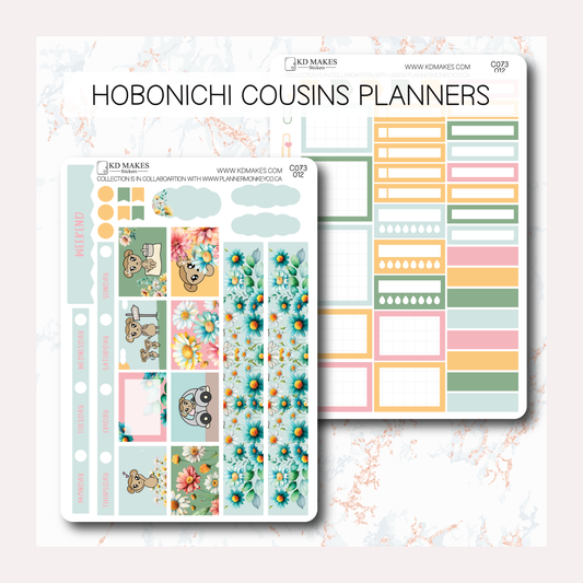 C073 | COLOURFUL DAISIES | HOBONICHI COUSINS WEEKLY KIT | A PMC COLLAB