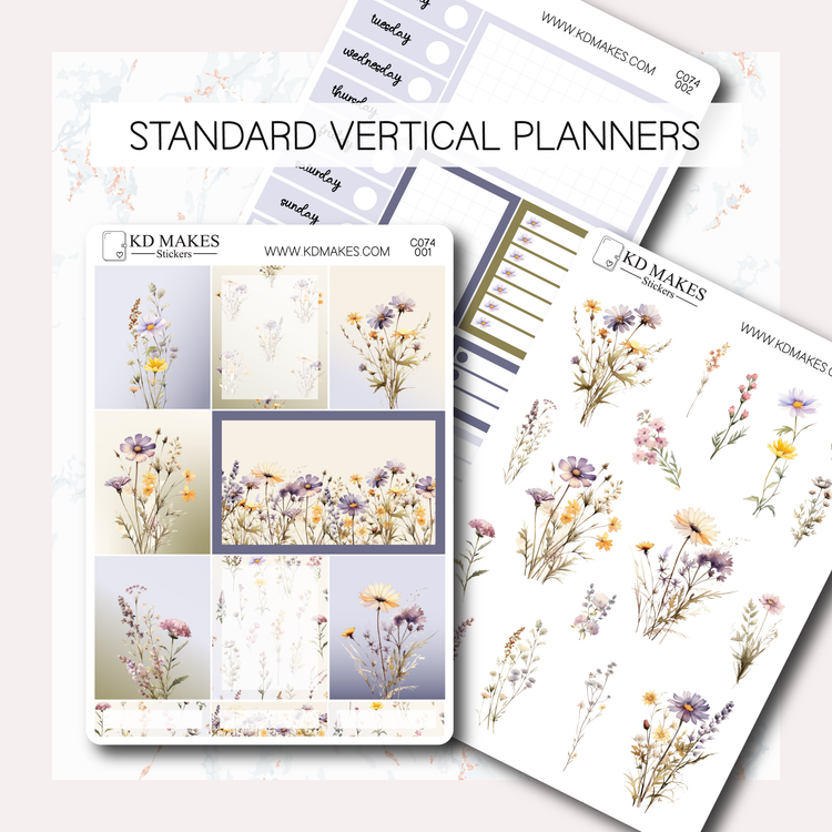 C074 | WILDFLOWERS | WEEKLY VERTICAL KIT