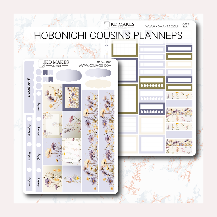 C074 | WILDFLOWERS | HOBONICHI COUSINS WEEKLY KIT