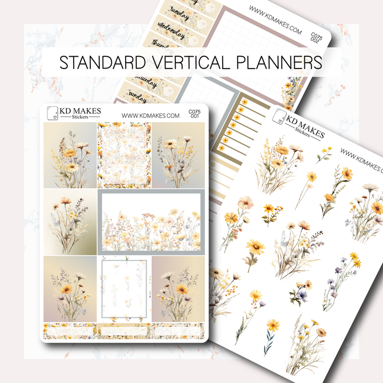 C075 | WILDFLOWERS | WEEKLY VERTICAL KIT