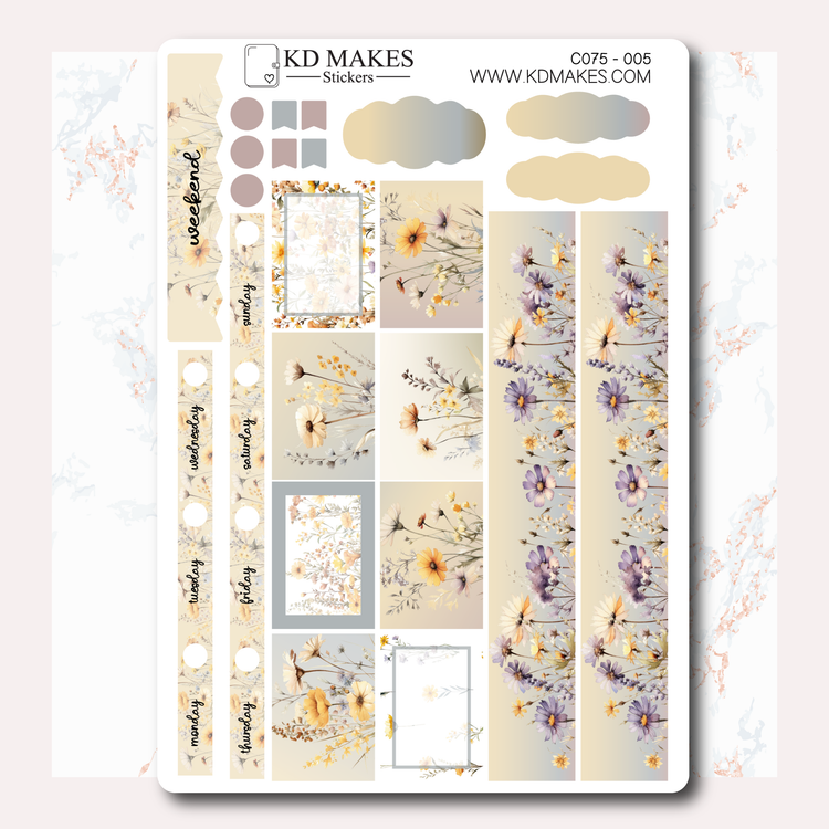 C075 | WILDFLOWERS | HOBONICHI COUSINS WEEKLY KIT