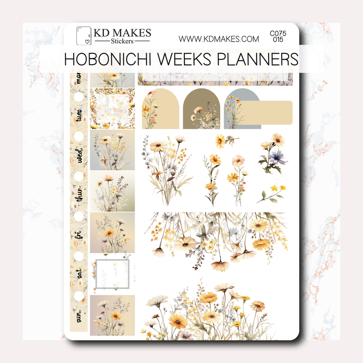 C075 | WILDFLOWERS  | HOBONICHI WEEKS WEEKLY KIT