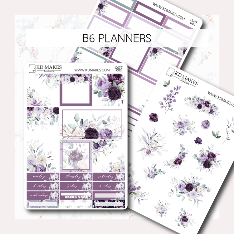 C077 | PURPLE FLORALS | B6 WEEKLY KIT