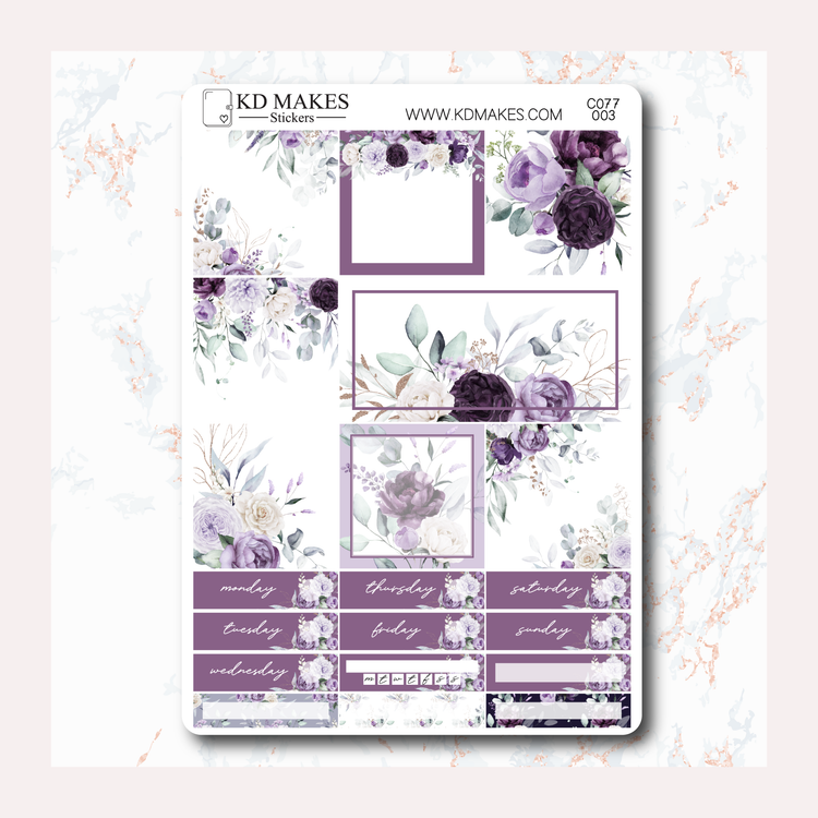 C077 | PURPLE FLORALS | B6 WEEKLY KIT