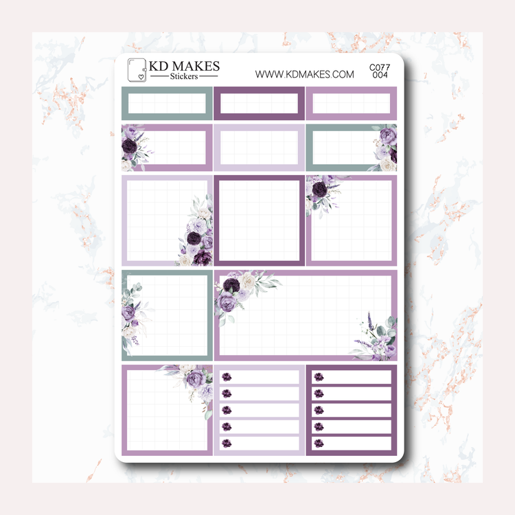 C077 | PURPLE FLORALS | B6 WEEKLY KIT