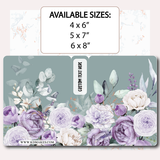 C077 052 | PURPLE FLORALS | STICKER ALBUM