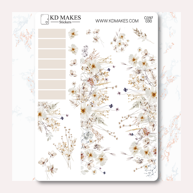 C097 | Winter's Floral | MINIMAL A5 HOBONICHI COUSINS WEEKLY