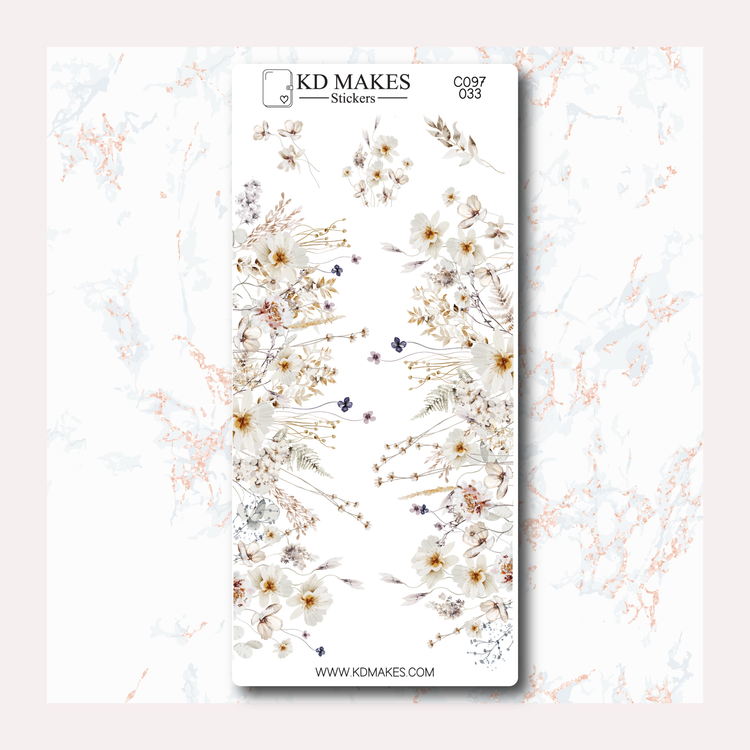 C097 | Winter's Floral | A5 Bottom Page Deco