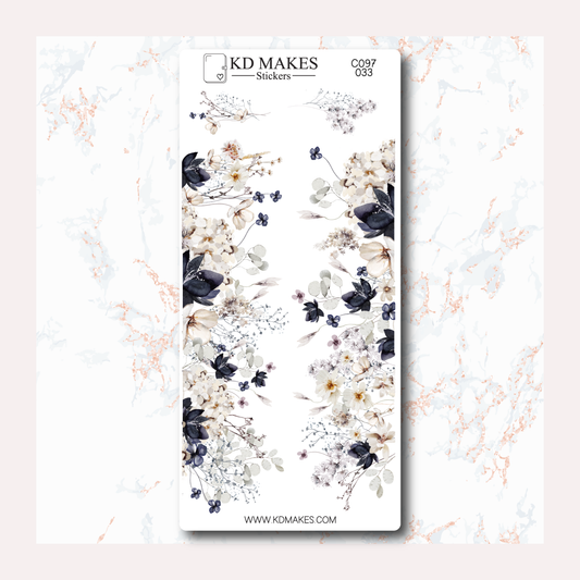 C097 | Winter's Floral | A5 Bottom Page Deco