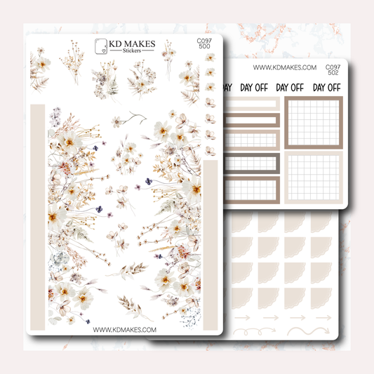 C097 | Winter's Floral | A5 HOBONICHI COUSINS MONTHLY