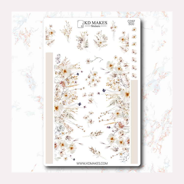 C097 | Winter's Floral | A5 HOBONICHI COUSINS MONTHLY