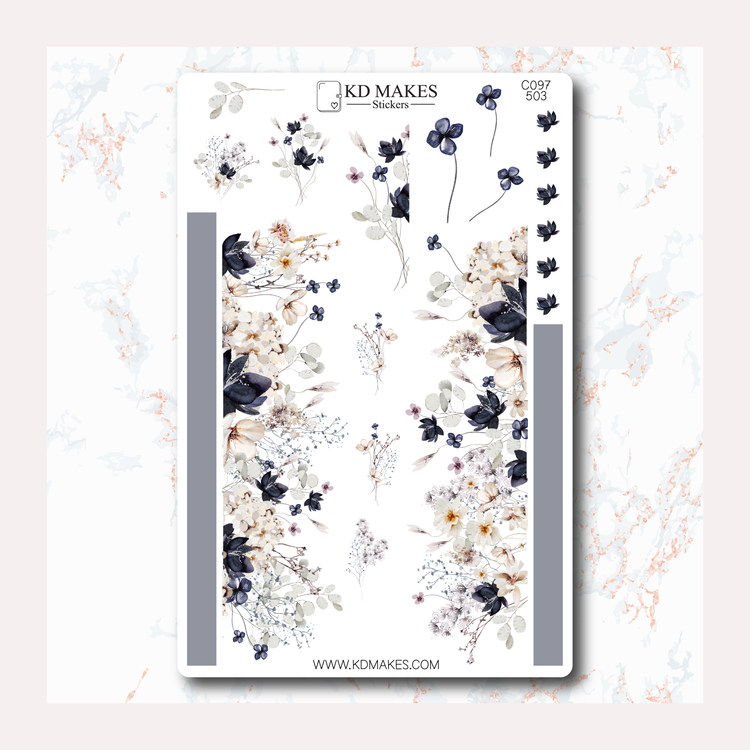 C097 | Winter's Floral | A5 HOBONICHI COUSINS MONTHLY