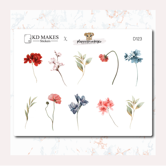 C069 | WATERCOLOUR FLOWERS | A PMC COLLAB