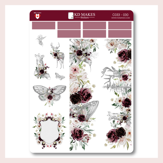 C033 | A5 Hobonichi Cousin Woodland Floral Weekly Kit