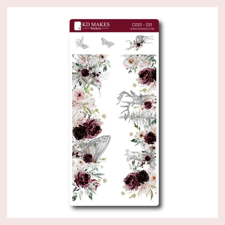 C033 | A5 Hobonichi Cousin Woodland Floral Bottom Page