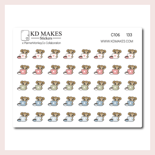 C106 | Mini Laptop Working Macy Icons | A PLANNERMONKEYCO (PMC) X KDM COLLAB