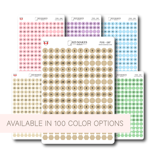 0.3″ Round Date Dot Stickers | Planner & Journal Organization