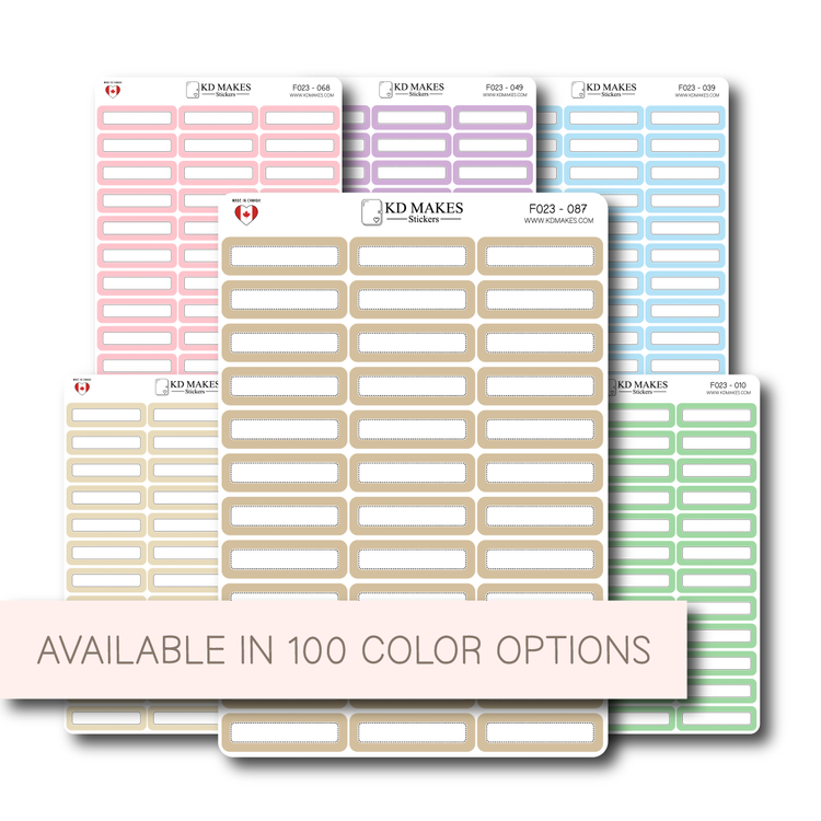 Rectangle Label Stickers | 1.5” Wide | Minimal Functional Boxes