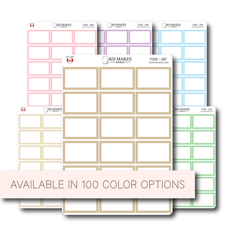 Half Boxes | 1.5” Wide | Minimal Functional Boxes