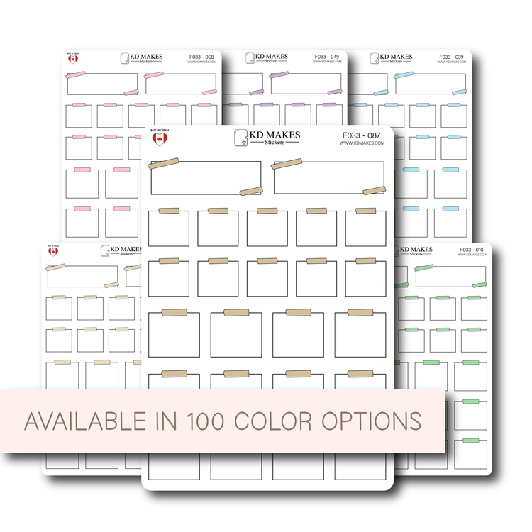 1.3" PLANNER STICKERS | POST-IT STYLE | HOBONICHI COUSIN | ASSORTED SIZES