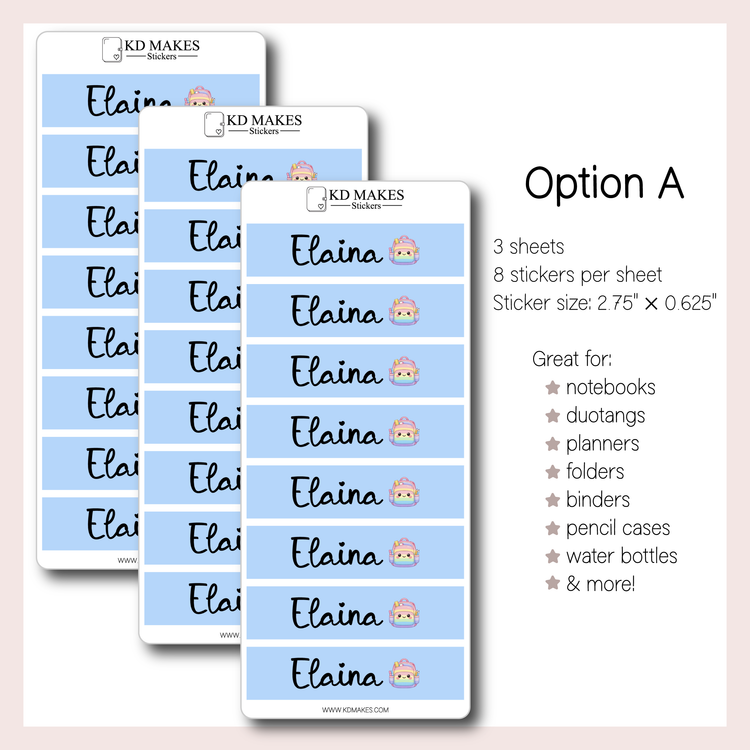 Personalized School Labels | Name Labels for School Supplies