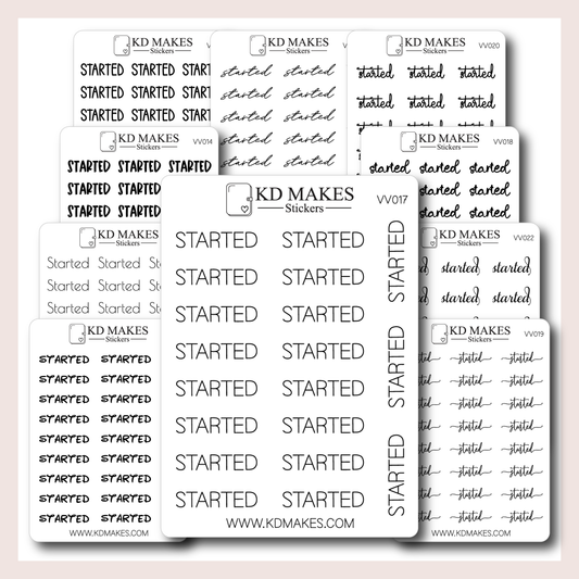 VV001 | Started | Script Sticker