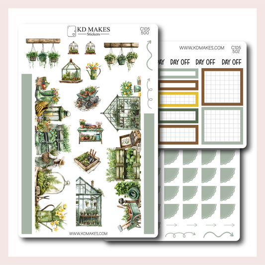 C105 | A5 HOBONICHI COUSINS MONTHLY | Garden