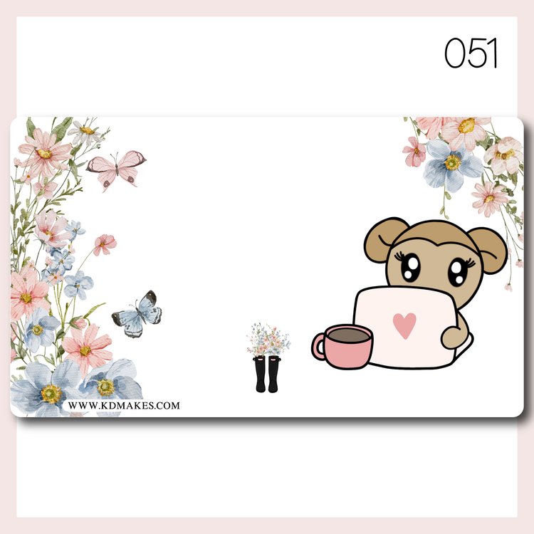 C106 051-055 | A PlannerMonkeyCo (PMC) x KDM Collab | STICKER ALBUM