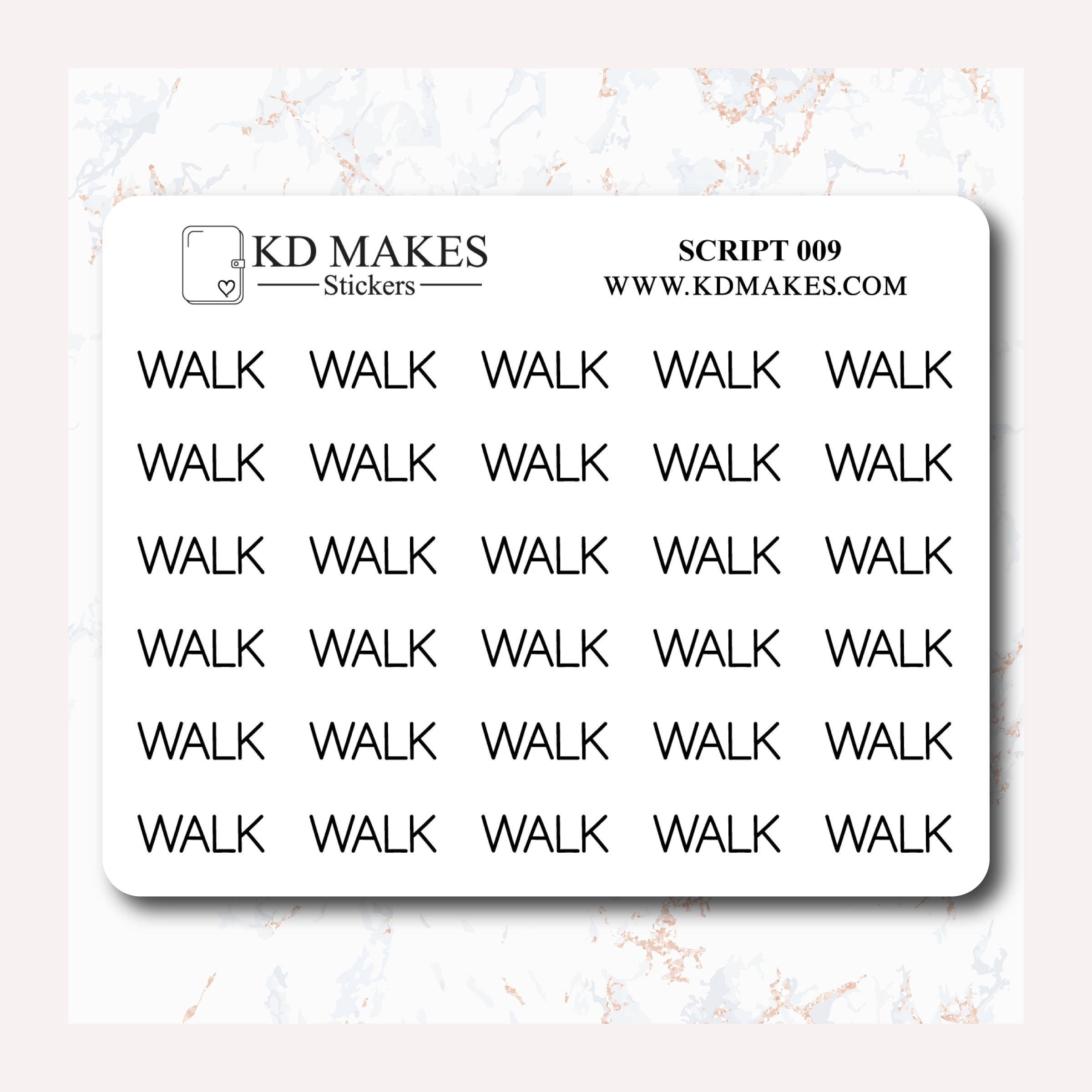 WALK - SCRIPT 009 – KD Makes Limited