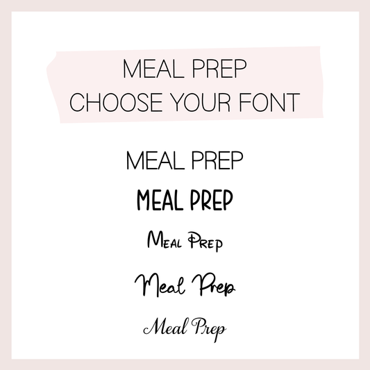 Meal Prep | Script Sticker