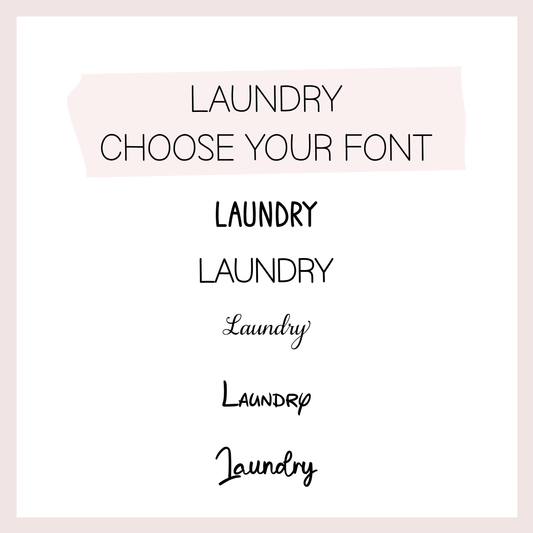 Laundry | Script Sticker