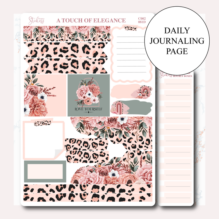 C002 | LEOPARD PRINT & FLORAL | DAILY JOURNALING KIT