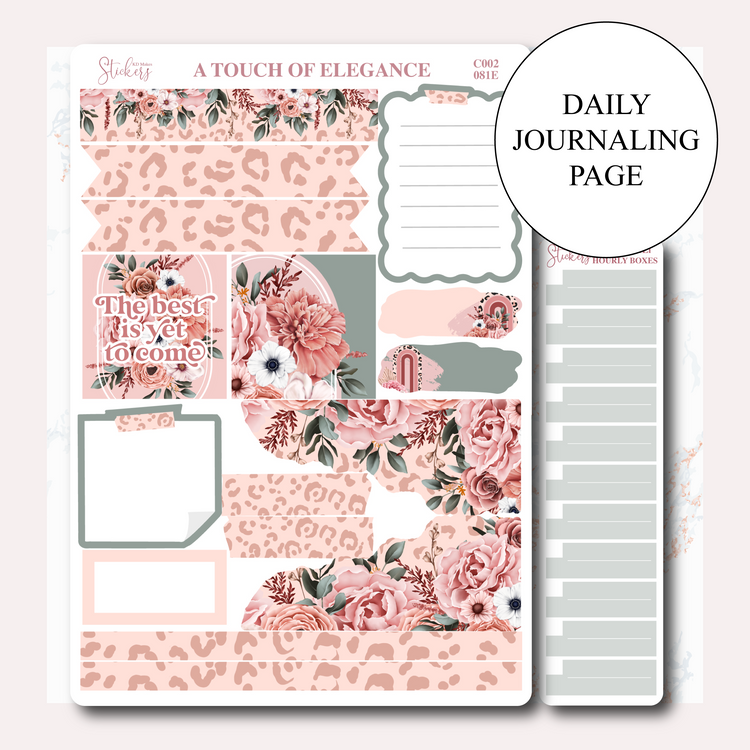 C002 | LEOPARD PRINT & FLORAL | DAILY JOURNALING KIT