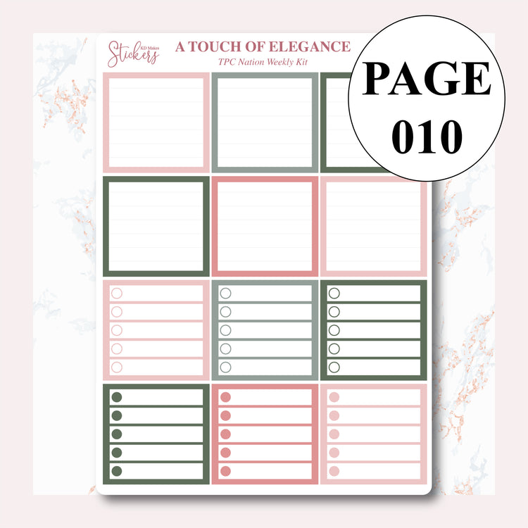 A Touch of Elegance Academic Weekly Kit