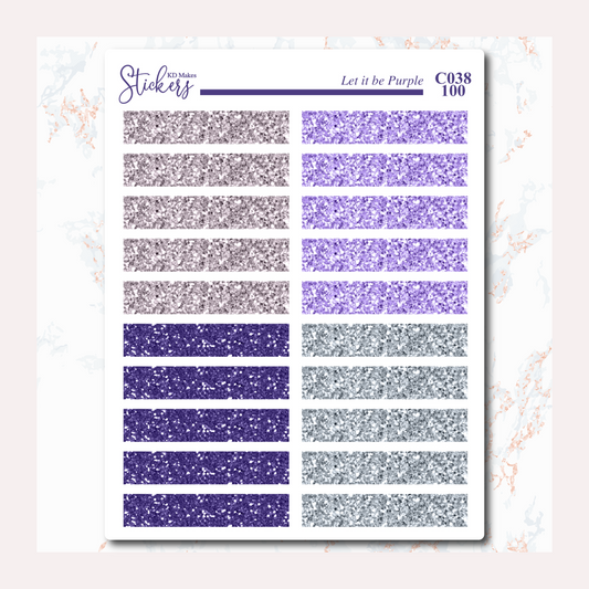 Let it be Purple - Glitter Headers