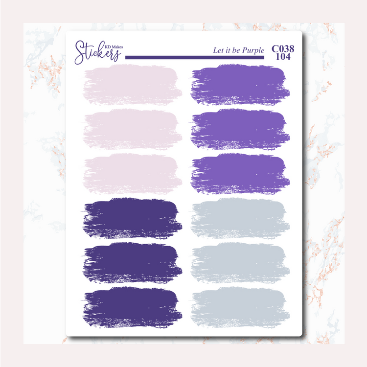 Let it be Purple - Medium Brush Strokes - Solid Colour