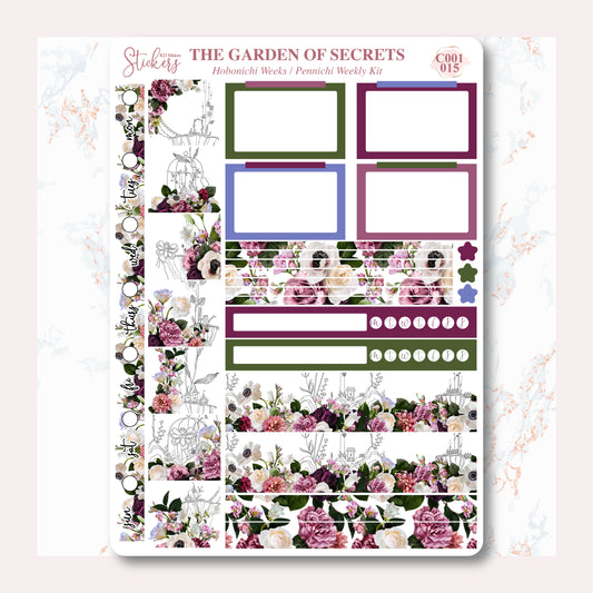 The Garden of Secrets Hobonichi Weeks / Pennichi Weekly Kit