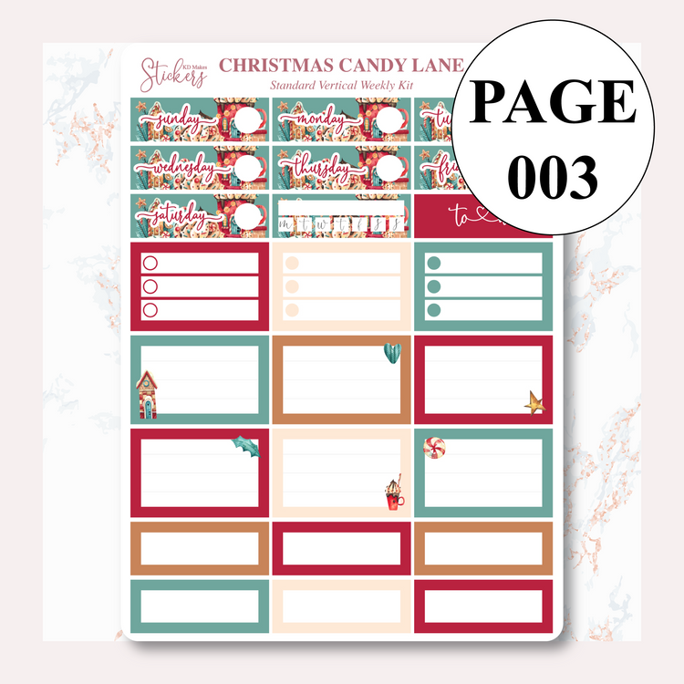 Christmas Candy Lane - Weekly Vertical Kit