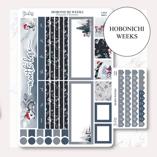 Penguins Christmas - Monthly Kit (Hobonichi Weeks)
