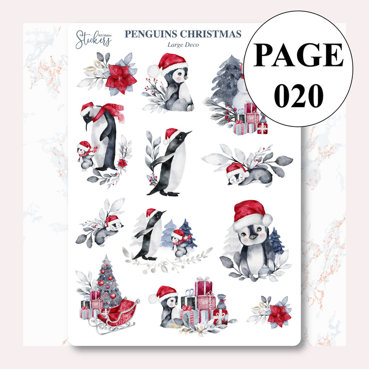 Penguins Christmas Deco Sheets