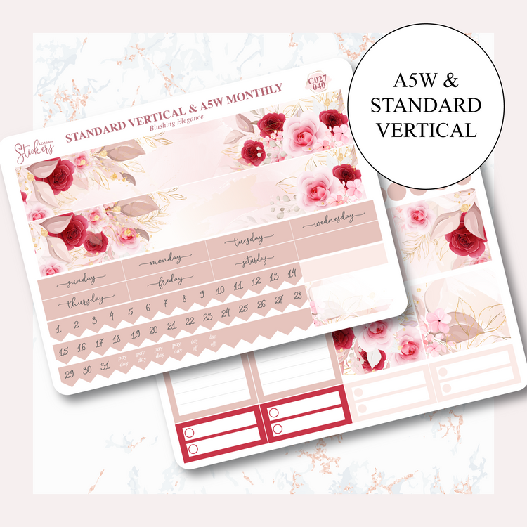 Blushing Elegance - Monthly Kit (A5W & Standard Vertical)
