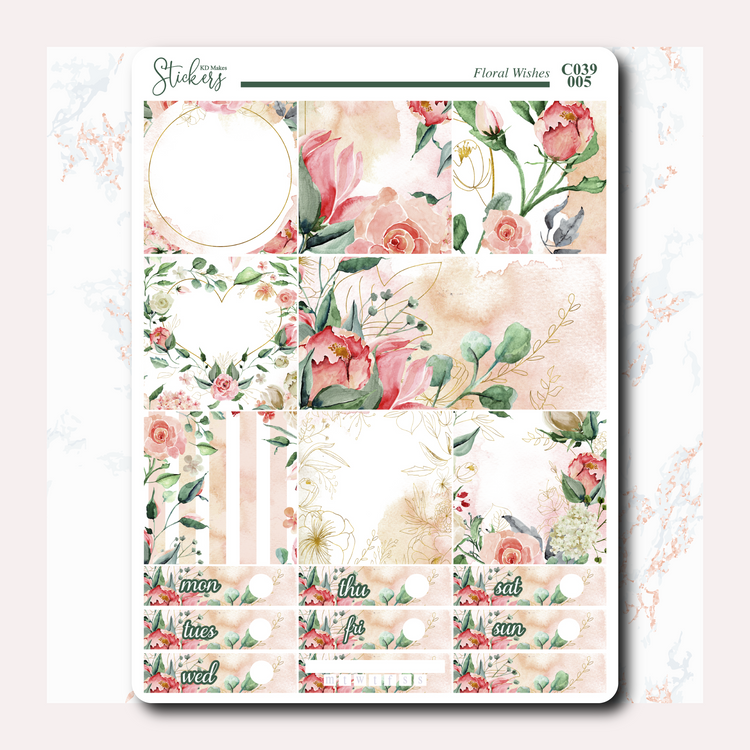Floral Wishes - B6 Weekly Kit