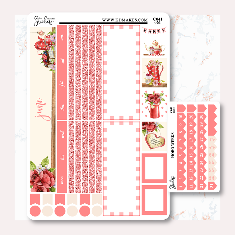 Tea Party - Monthly Kit (Hobonichi Weeks)