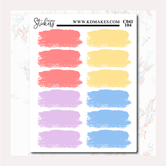 Tea Party - Medium Brush Strokes - Solid Colour