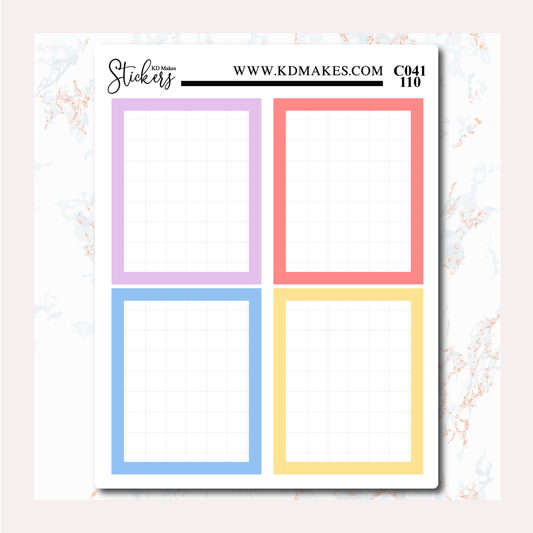 Tea Party- Standard Vertical - Full Box Grid